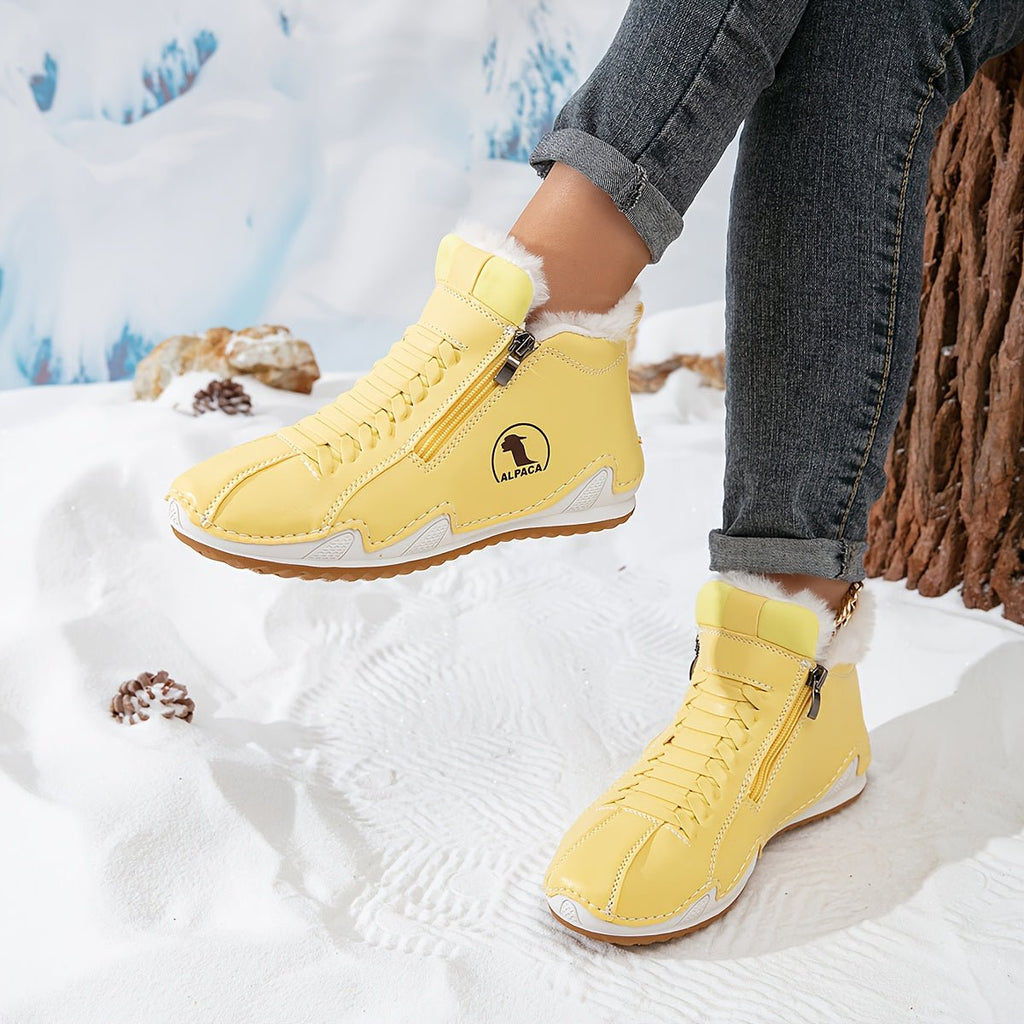 Women's Faux-Fur Lined Wide-Toe Ankle Boots 9