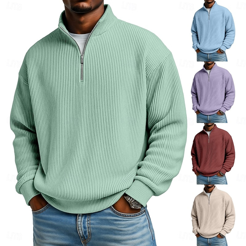 Women's Ribbed Quarter-Zip Pullover 1